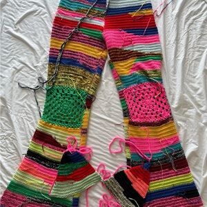 Fashion Nova Multicolor Crochet Crop Top